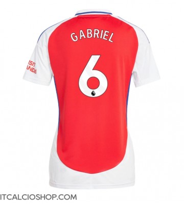 Arsenal Gabriel Magalhaes #6 Prima Maglia Femmina 2024-25 Manica Corta